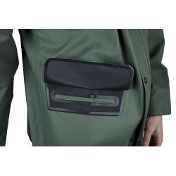 détail poche veste VAL vert