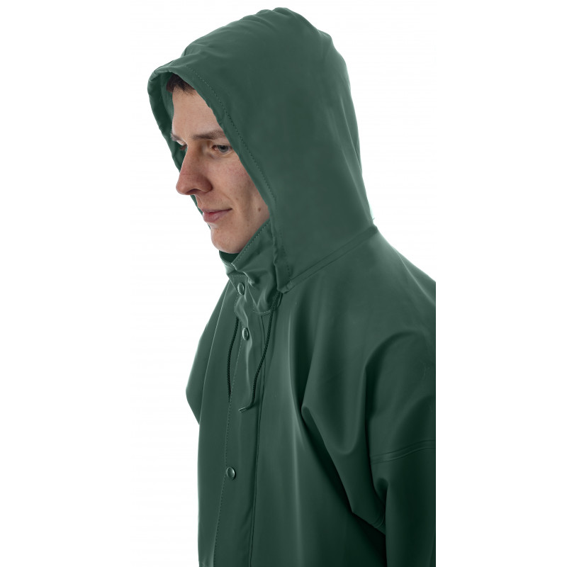détail capuche veste VAL vert