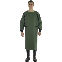 oilskin Insemination work Apron Green - Face