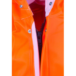 Veste ciré GAMVIK  orange Fluo - fermeture zippée