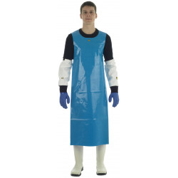  Waterproof PU oilskin work Confort apron for the food industry - Blue