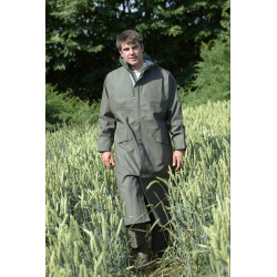 Manteau étanche isolatech Isofarmer capuche Magic porté