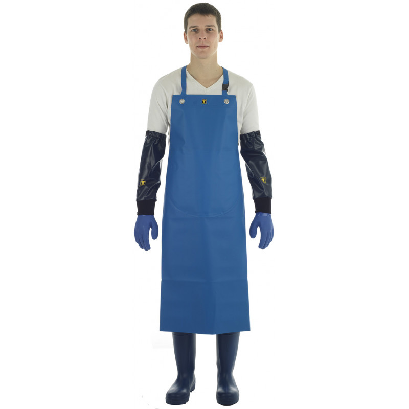 Tablier Guy Cotten Isofranc isolatech nylpeche bleu - porté