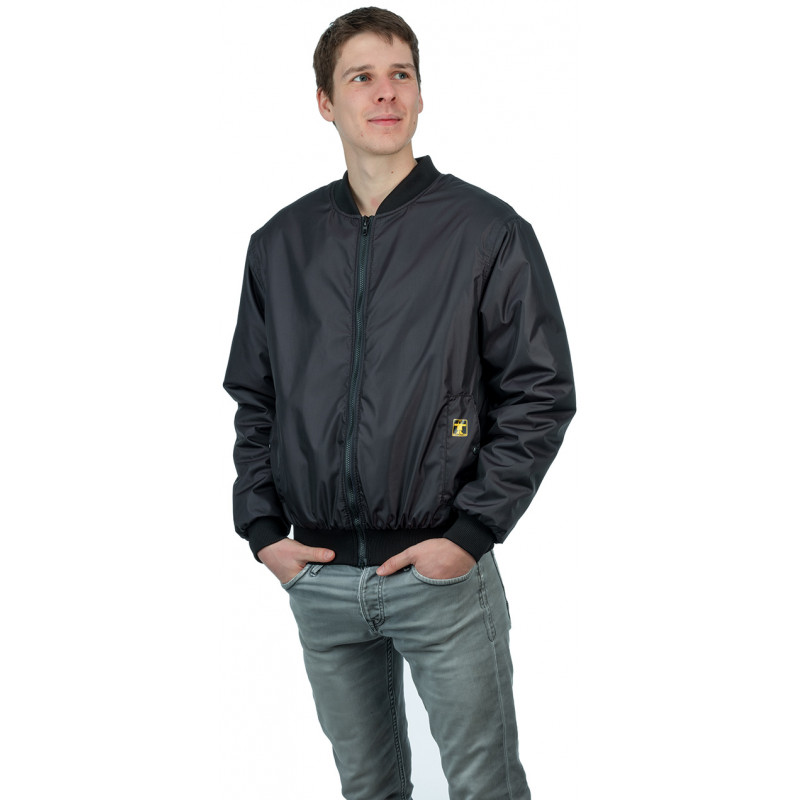 Blouson BOMBER noir porté