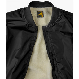 Détail intérieur Blouson BOMBER noir