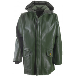 Veste Ciré étanche Rosbras vert  - capuche Magic