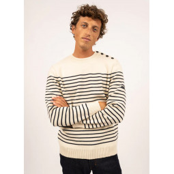 Pull Binic Saint James écru/marine