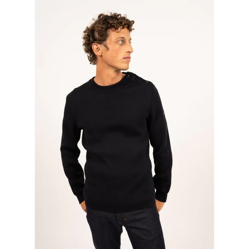 Pull Galiote Saint James uni navy