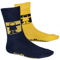 Chaussettes Augustin x Guy Cotten jaune+bleu