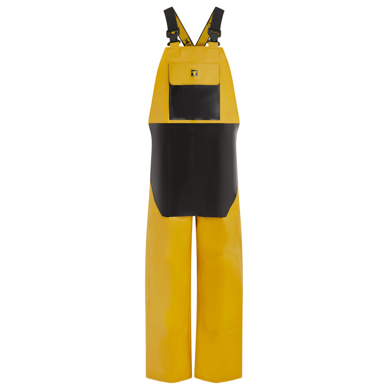 Cotte à Bretelles Tablier pour la pêche JAUNE NOIR