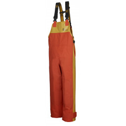 Waterproof oilskin Bib and Braces X-Trapper - face