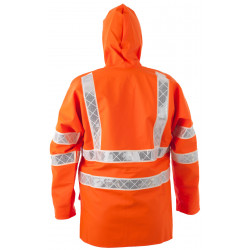 Veste ciré PARAFLASH orange HV EN ISO 20471-Dos